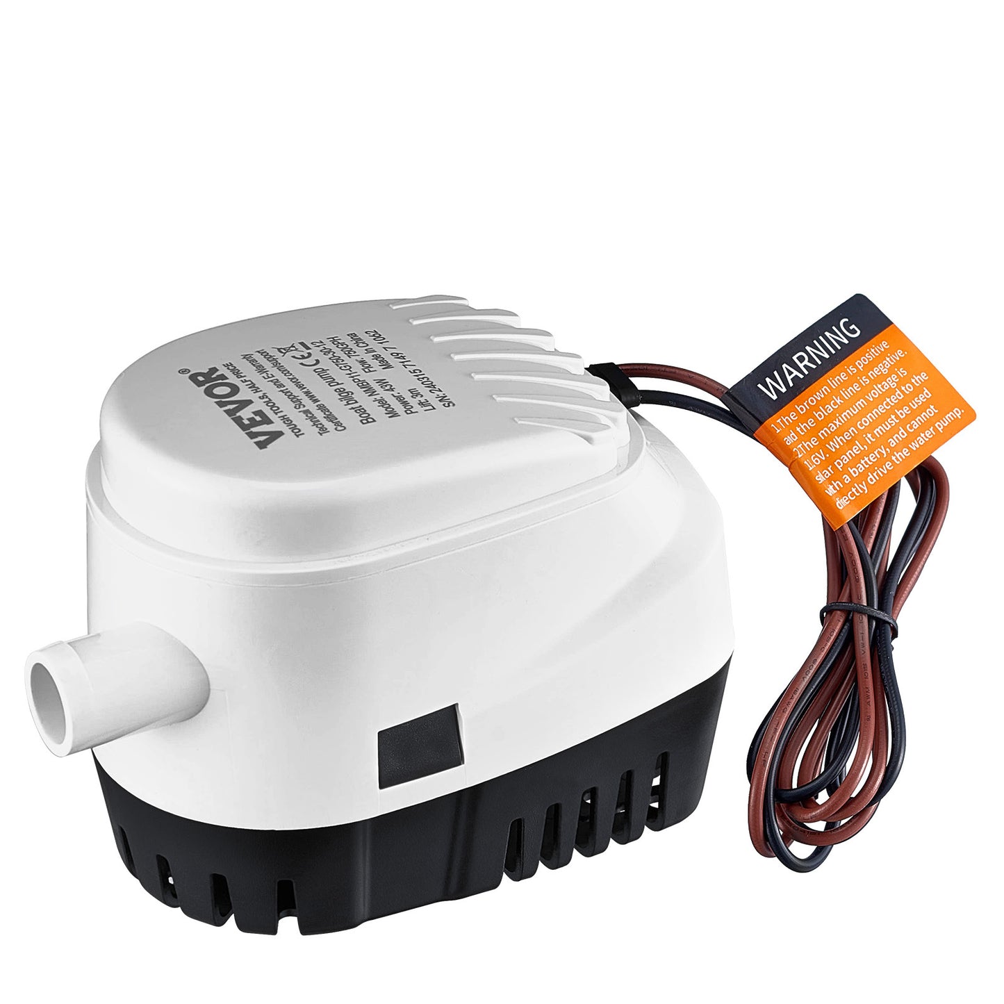 VEVOR Bilge Pump, 750GPH 12V Automatic Submersible Boat Bilge Water Outlet Diameter, Small Boat BilgeMarine Electric Bilge