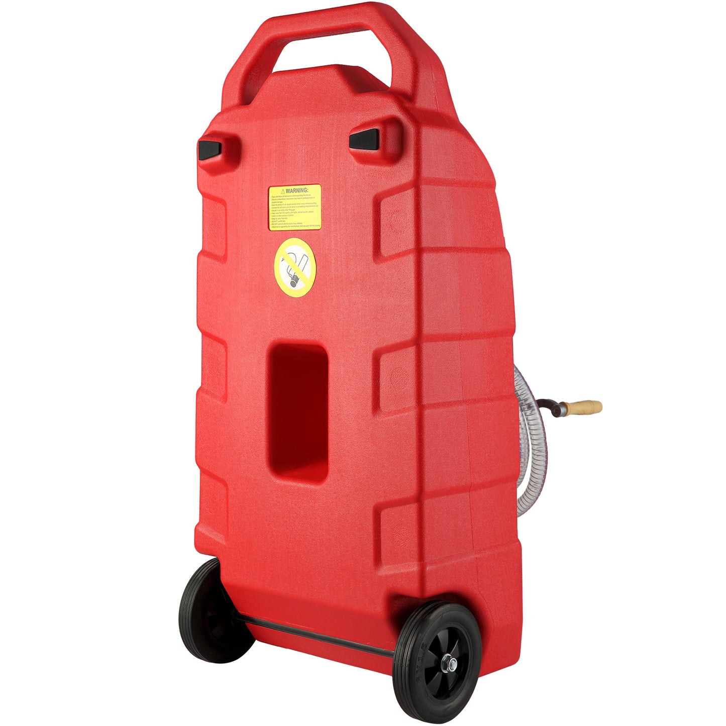 VEVOR 16 Gallon Fuel Caddy, Portable Gas Storage Tank Container With Hand Rubber Wheels, Fuel Transfer Storage Tank For Gasoline Machine Oil Car Mowers Tractor Boat Motorcycle