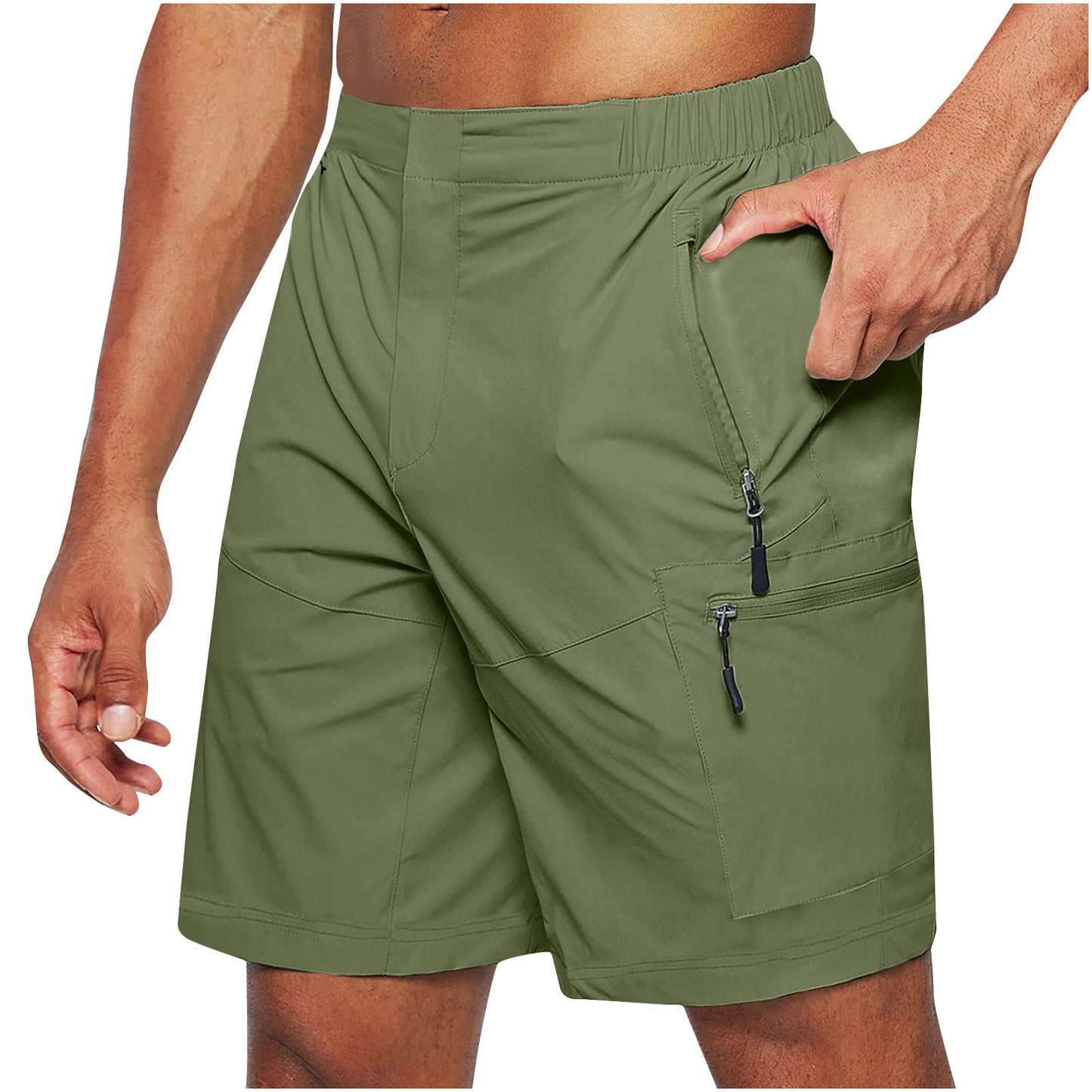 Men's Cargo Zipper Shorts Multi-pocket Shorts