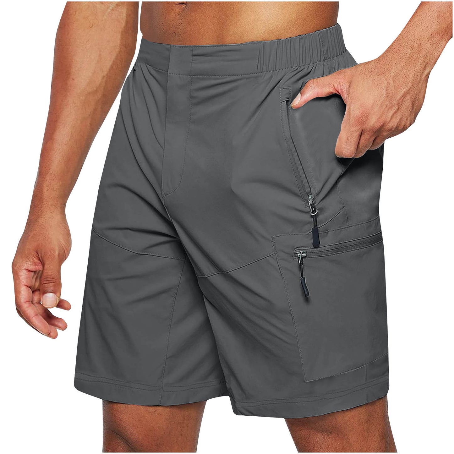 Men's Cargo Zipper Shorts Multi-pocket Shorts