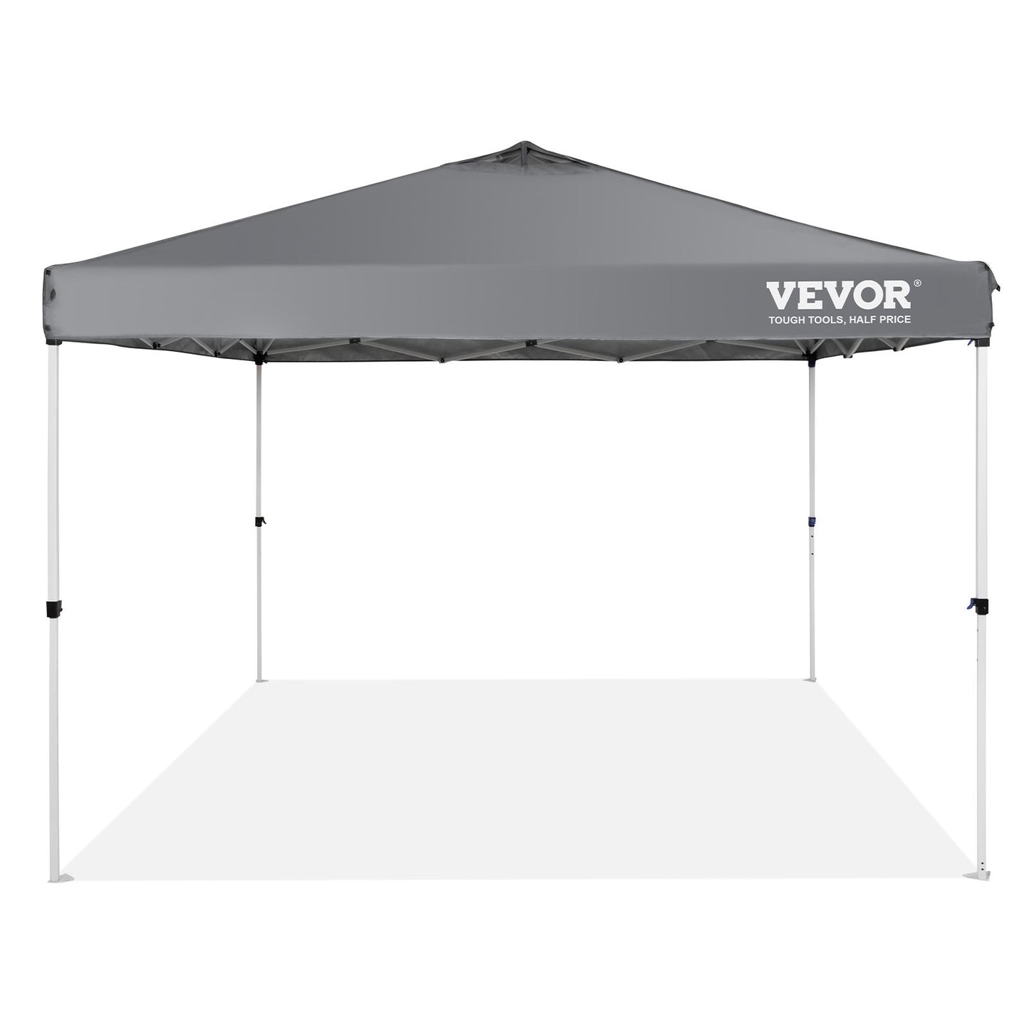 VEVOR Pop Up Canopy Tent, 10 X 10 Ft, 250 D PU Silver Coated Tarp, With Portable Roller Bag And 4 Sandbags, Waterproof And Sun Shelter Gazebo For Outdoor Party, Camping, Commercial Events, Dark Gray