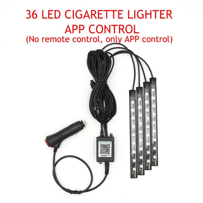 LED Car Foot Light Ambient Lamp with Wireless Remote